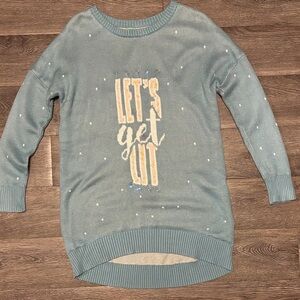 Honeydew XMAS light up ugly sweater Blue Sweater “Let's Get Lit”'